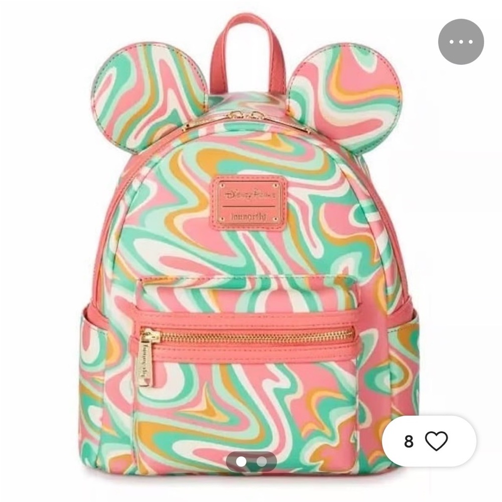 Disneyland exclusive Loungefly swirl backpack